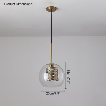 WOMO Elegant Round/Cylinder Glass Pendant Light-WM2095