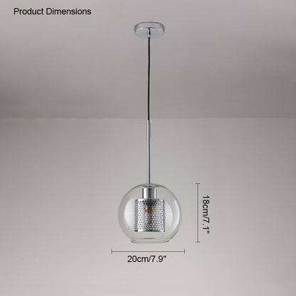 WOMO Elegant Round/Cylinder Glass Pendant Light-WM2095