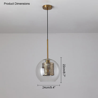 WOMO Elegant Round/Cylinder Glass Pendant Light-WM2095