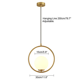 WOMO Glass Globe Pendant Light-WM2097