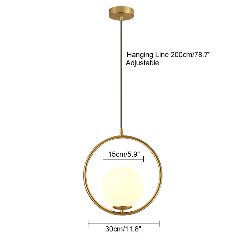 WOMO Glass Globe Pendant Light-WM2097