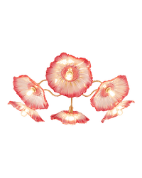 WOMO Lotus Leaf Flower Flush Mount Ceiling Light-WM1026