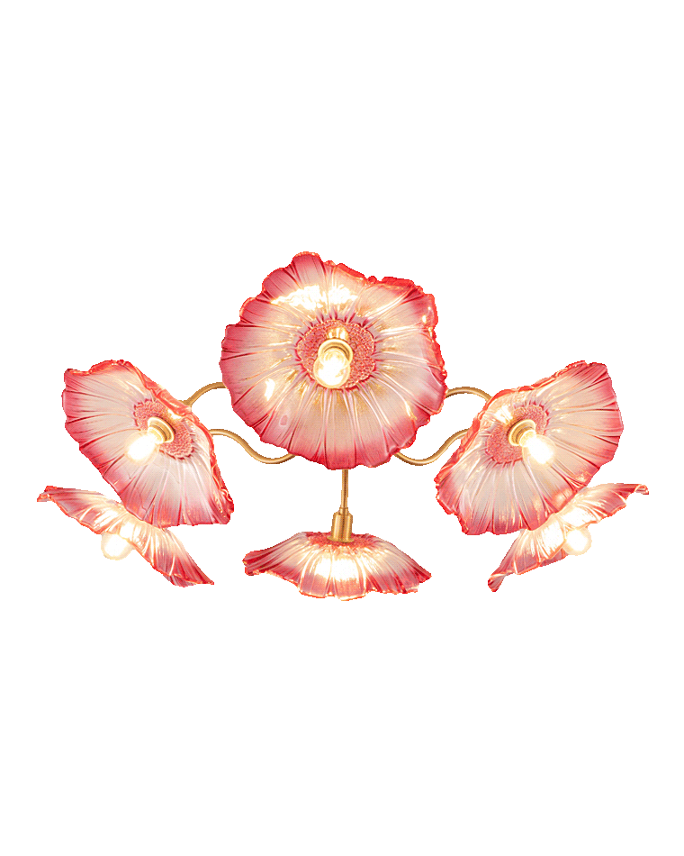 WOMO Lotus Leaf Flower Flush Mount Ceiling Light-WM1026