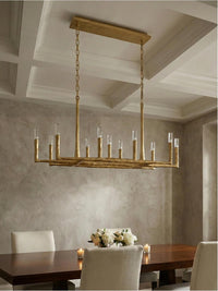 WOMO Forged Candlestick Linear Chandelier - Thaddeus