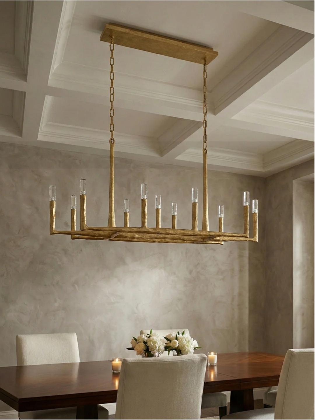 WOMO Forged Candlestick Linear Chandelier - Thaddeus