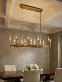WOMO Forged Candlestick Linear Chandelier - Thaddeus