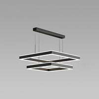 WOMO Tiered Black Square Chandelier-WM2016