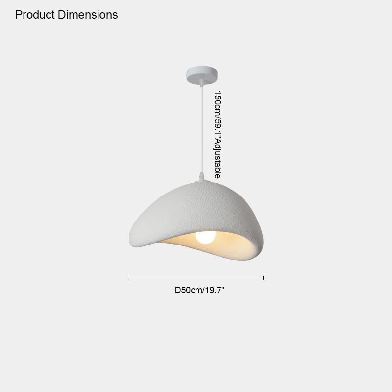 White asymmetric resin pendant, Ø19.7 in