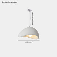 White rounded resin pendant, Ø23.6 in