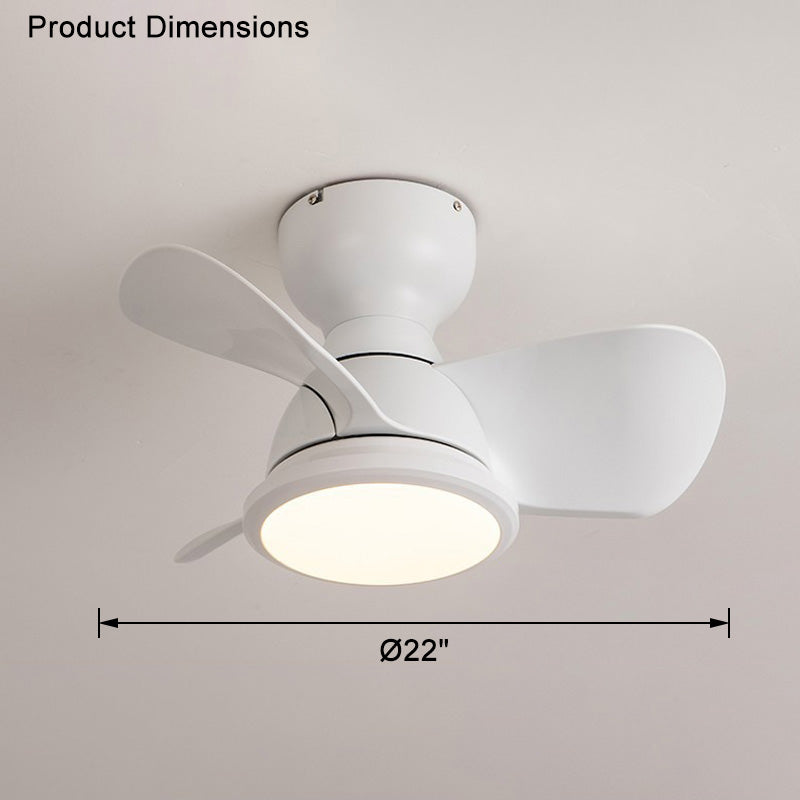 WOMO Small Low Profile Ceiling Fan Lamp-WM5096