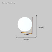 WOMO Milk Glass Globe Table Lamp-WM8011