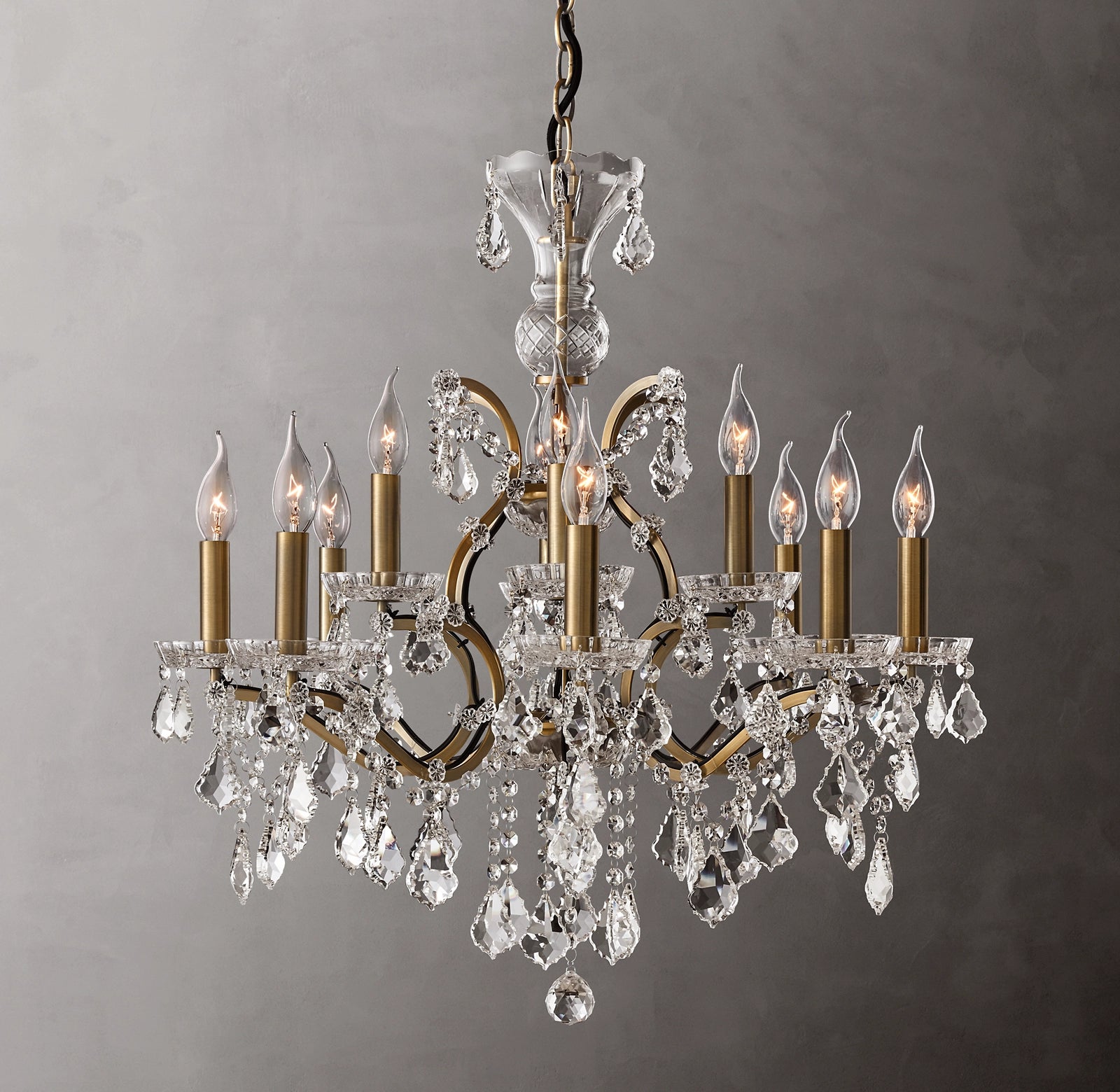 WOMO Candelabra Crystal Chandelier - Rococo