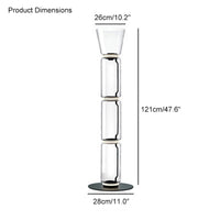 WOMO Glass Column Torchiere Floor Lamp-WM7018