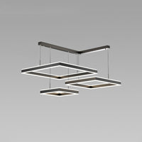 WOMO Tiered Black Square Chandelier-WM2016