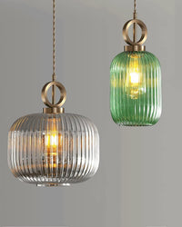 WOMO Reeded Glass Pendant Light-WM2264