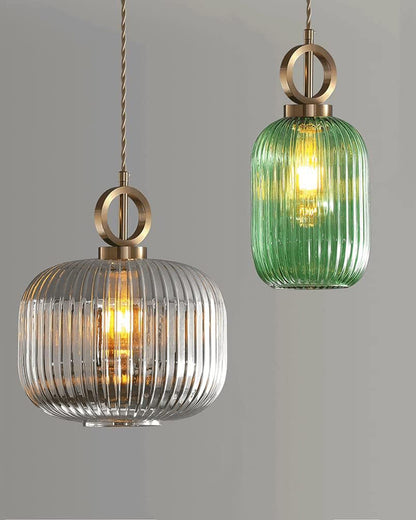 WOMO Reeded Glass Pendant Light-WM2264