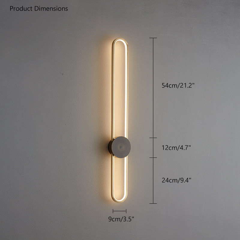 WOMO Long Oval LED Wall Sconce-WM6032