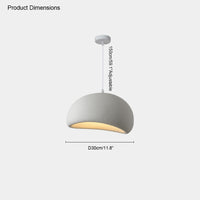 white low-profile resin pendant, Ø11.8 in