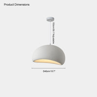 white low-profile resin pendant, Ø15.7 in