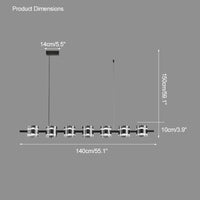 WOMO Glass Brass Linear Chandelier-WM2219B