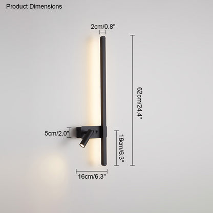 WOMO Switchable Long Linear Wall Sconce with Spotlight-WM6068