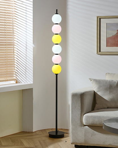 WOMO Colorful Stacked Ball Dimmable Corner Floor Lamp-WM7071