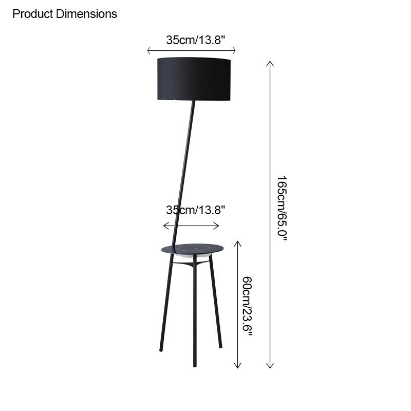 WOMO Dimmable Tripod Floor Lamp with Charging Tray-WM7057