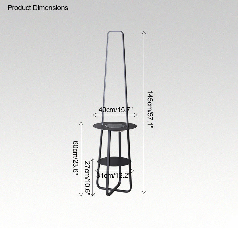 WOMO Dimmable Floor Lamp with Charging Table-WM7054