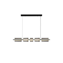 WOMO Amber/Smoked Glass Linear Chandelier-WM2221