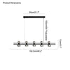 WOMO Brass Linear Chandelier-WM2225 thumbnail