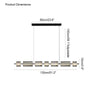 WOMO Amber/Smoked Glass Linear Chandelier-WM2221 thumbnail