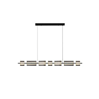 WOMO Amber/Smoked Glass Linear Chandelier-WM2221