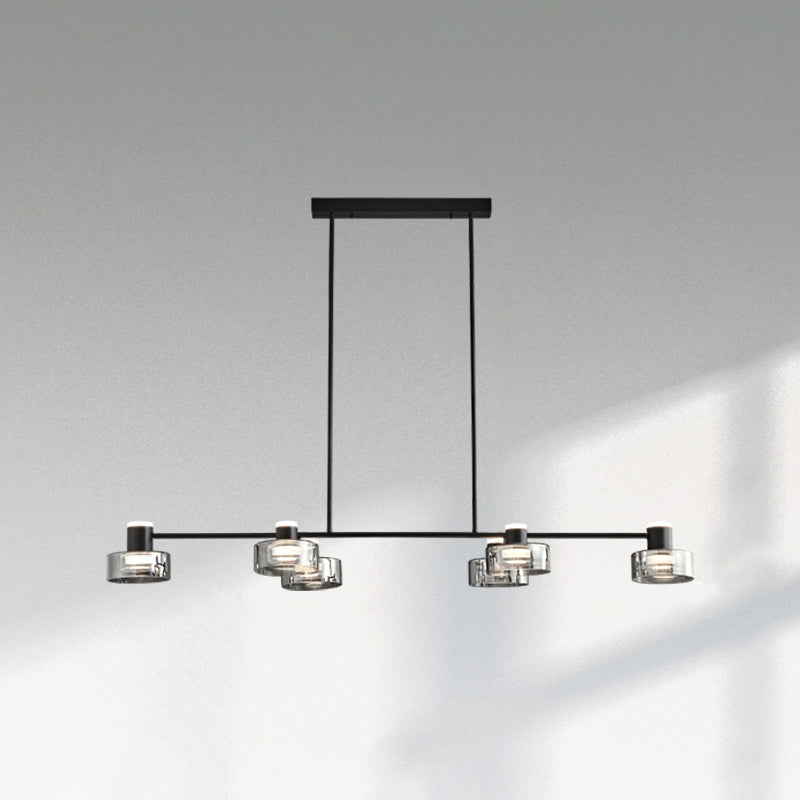 WOMO Black Brass Linear Chandelier-WM2232