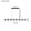 WOMO Brass Linear Chandelier-WM2225 thumbnail