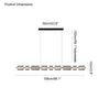 WOMO Amber/Smoked Glass Linear Chandelier-WM2221 thumbnail