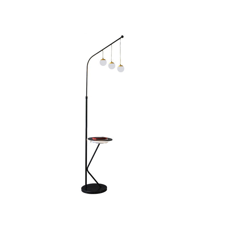 WOMO Dimmable Globe Tall Floor Lamp with Tray-WM7060