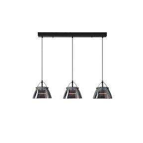 WOMO 3 Light Smoked Glass Pendant Light-WM2238