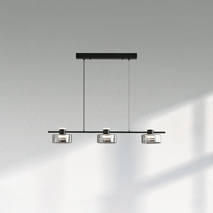 WOMO Black Brass Linear Chandelier-WM2232