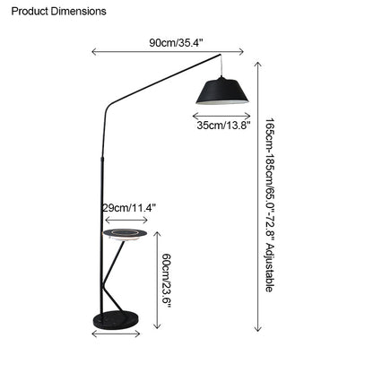 WOMO Dimmable Hanging Floor Lamp with Charging Tray-WM7059