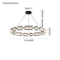 WOMO Modern Tiered Glass Chandelier-WM2220