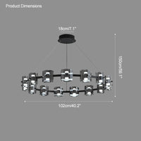 WOMO Modern Candle Round Chandelier-WM2218
