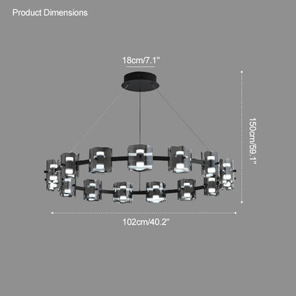 WOMO Circular Glass Chandelier-WM2218