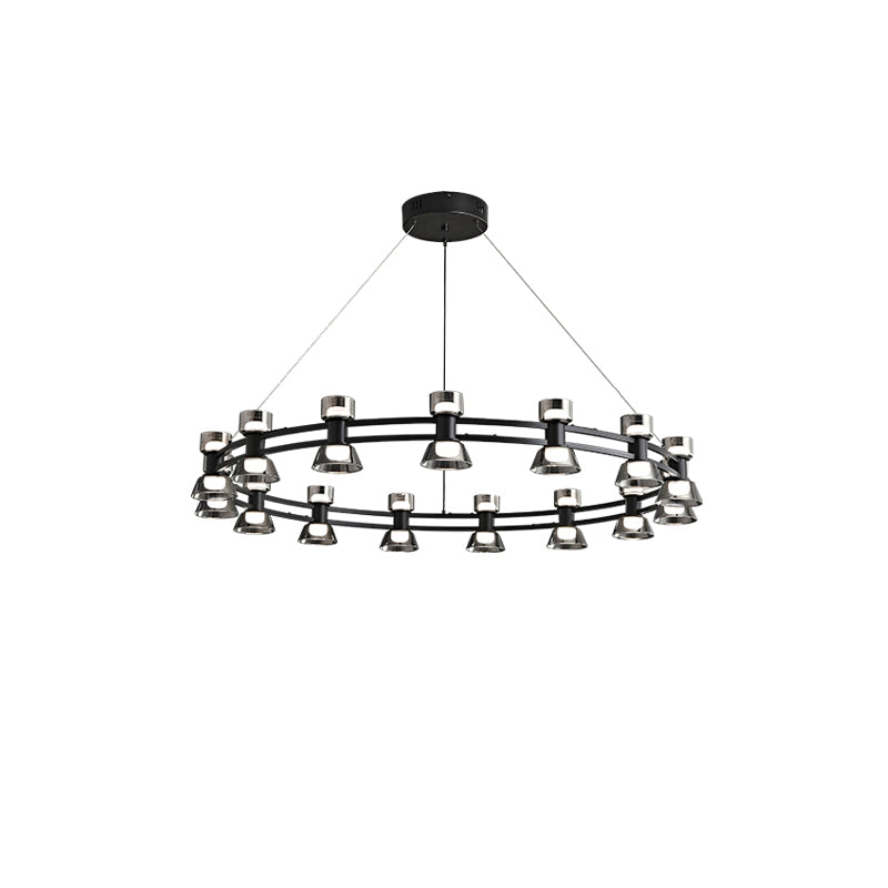 WOMO Double Circular Brass Chandelier-WM2224