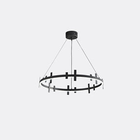 WOMO Black Brass Circular Chandelier-WM2237