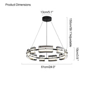 WOMO Modern Tiered Glass Chandelier-WM2220