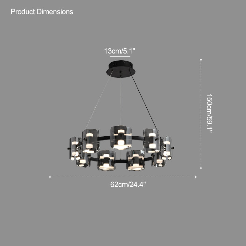 WOMO Circular Glass Chandelier-WM2218