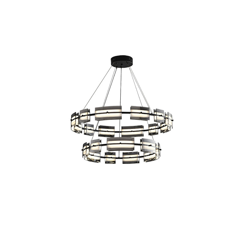 WOMO Tiered Circles Glass Chandelier-WM2220