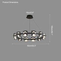 WOMO Modern Candle Round Chandelier-WM2218