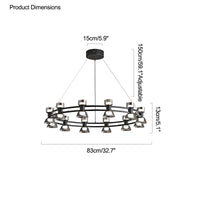 WOMO Modern Pillar Candle Round Chandelier-WM2224