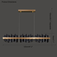 WOMO Iceberg Black Gold Linear Chandelier-WM2184